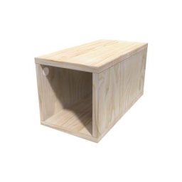Cube de rangement bois 25x50 cm 25x50 Brut
