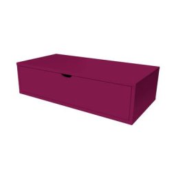 Cube de rangement bois 100x50 cm + tiroir Prune