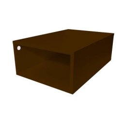 Cube de rangement bois 75x50 cm Wengé