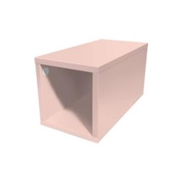 Cube de rangement bois 25x50 cm 25x50 Rose Pastel