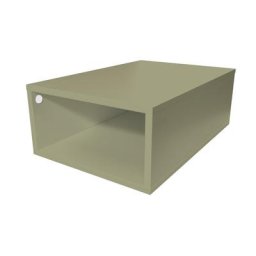 Cube de rangement bois 75x50 cm Taupe