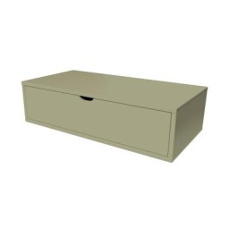 Cube de rangement bois 100x50 cm + tiroir Taupe