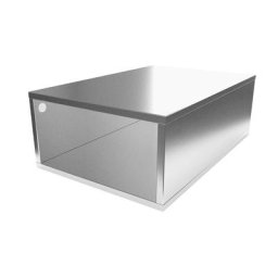 Cube de rangement bois 75x50 cm Gris Aluminium