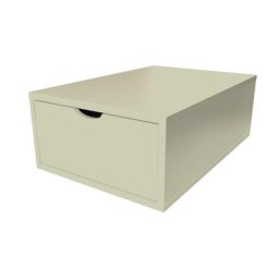 Cube de rangement bois 75x50 cm + tiroir Moka