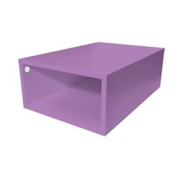 Cube de rangement bois 75x50 cm Lilas