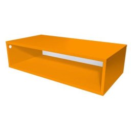 Cube de rangement bois 100x50 cm Orange