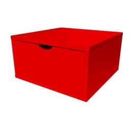Cube de rangement bois 50x50 cm + tiroir Rouge