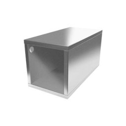 Cube de rangement bois 25x50 cm 25x50 Gris Aluminium