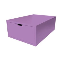 Cube de rangement bois 75x50 cm + tiroir Lilas