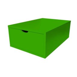 Cube de rangement bois 75x50 cm + tiroir Vert