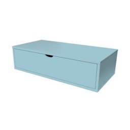 Cube de rangement bois 100x50 cm + tiroir Bleu Pastel