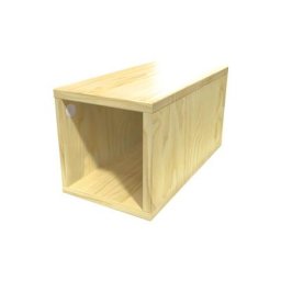 Cube de rangement bois 25x50 cm 25x50 Miel