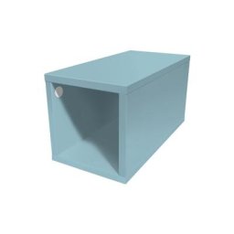 Cube de rangement bois 25x50 cm 25x50 Bleu Pastel