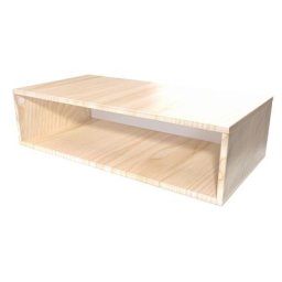 Cube de rangement bois 100x50 cm Vernis Naturel