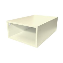 Cube de rangement bois 75x50 cm Ivoire