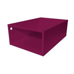 Cube de rangement bois 75x50 cm Prune