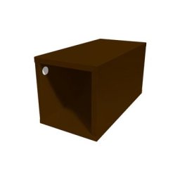 Cube de rangement bois 25x50 cm 25x50 Wengé