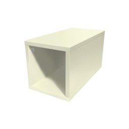 Cube de rangement bois 25x50 cm 25x50 Ivoire