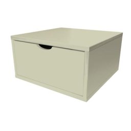 Cube de rangement bois 50x50 cm + tiroir Moka