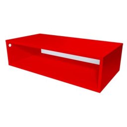 Cube de rangement bois 100x50 cm Rouge