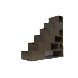 Escalier Cube de rangement hauteur 150cm Wengé