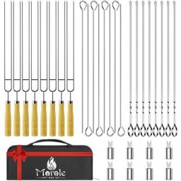 Morole - Brochettes pour Barbecue 33 Pièces Pic a Brochette inox Kebab Brochette Kit Pique a