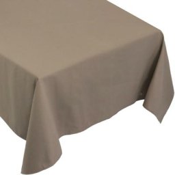 Nappe diabolo traité téflon Rectangulaire 160x350 cm - Marron Tourterelle