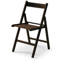 Chaise Pliante En Bois Naturel Wengé Color 79x42,5x47,5cm - OEM