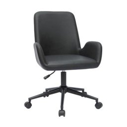 Chaise de bureau à roulettes noire alban - Noir