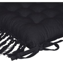 Atmosphera - Galette de chaise Macra ardoise 40 x 40 créateur d'intérieur - Gris ardoise