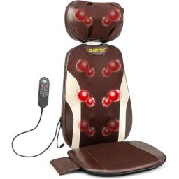 Siège Massage Shiatsu pour Cou et Dos avec Oreiller de Cou Réglable, Fauteuil Massant avec 3