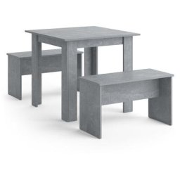 Ensemble de table Sentio 80 cm Béton Vicco