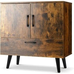 Buffet Bas Meuble de Rangement Modern 2 Portes 1 Tiroir pour Salon Salle à Manger Entrée 76x40x78