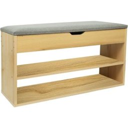 Banc d'entrée,Banc Rangement de Meuble à Chaussure avec Siège Coussin ,80x24x44cm,Couleurs du