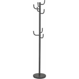 Porte-manteaux mila portant pour vêtements sur pied hauteur 174 cm socle rond et 8 crochets, meuble