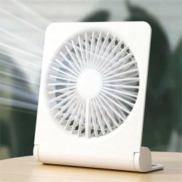Blue Dream Petit Ventilateur de Bureau, Portable Table Ventilateur USB Rechargeable 4500mAh