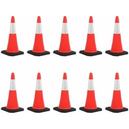Vidaxl - Cônes de signalisation réfléchissants à base lourde 10 pcs 75cm n/a