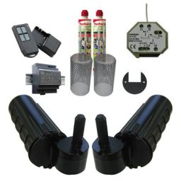 Pack motorisation pour volets 2 battants uranus radio - gond ø 14 + 1 kit résine + 1 alimentation à