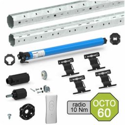 Kit de motorisation radio pour volet roulant 20 kg - tube octo 60 mm - 10 Nm