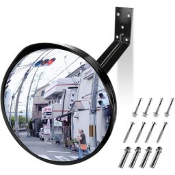 Miroir de sécurité convexe, miroir grand angle incurvé pour garages, allées et parkings, élimine