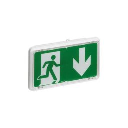Lot de 2 baes d'évacuation saillie à LEDs 45lm 1h plastique IP43 IK07 sati Connecté visibilité