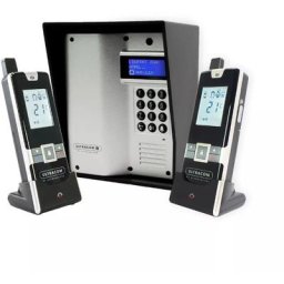 Interphone 600 mètres sans-fil longue portée autonome digicode écran lcd - UltraCOM3 argenté