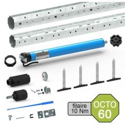 Kit de motorisation filaire pour volet roulant 20 kg - tube octo 60 mm - 10 Nm