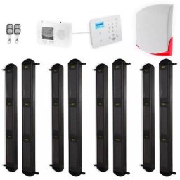 Kit complet 4 détections barrières 3B portée 900m + alerte gsm appel/SMS + sirène sans-fil