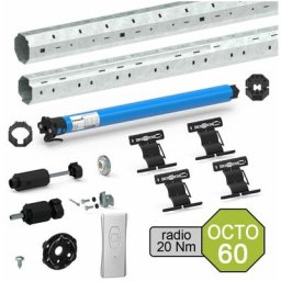 Kit de motorisation radio pour volet roulant 40 kg - tube octo 60 mm - 20 Nm