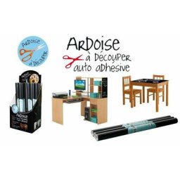 Tableau Adhesif Noir Decoupe En Rouleau Avec Marqueur 45x100 Cm