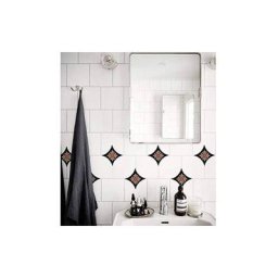 3D carrelage décoratifs vintage autocollants carreaux salle de bain cuisine ornement noir 10pcs
