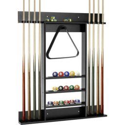 Support de Queues de Billard en Bois de Pin,Porte-queue de Billard à 8 Queues,Idéal pour 15 Boules