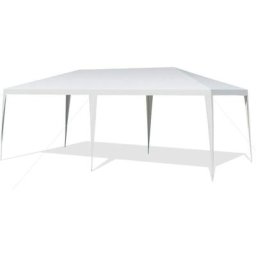 Tonnelle de Jardin 3 m x 6 m Étanche/Tente de Réception/Barnum en Tube Métal 6 Cordes à Vent et 12