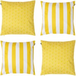 Coussins d'assise, Lot de 4, 43cm x 43cm, Coussins de Siège, Résistant à l'eau, Coussins